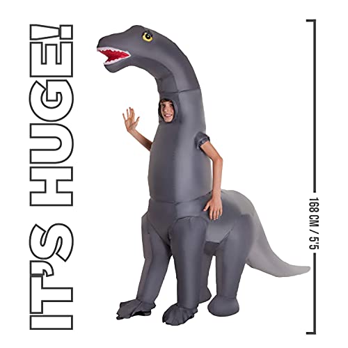 Morph Inflatable Dinosaur Costume for Kids, Blow Up Diplodocus Costume, Fun Dress Up for Parties and Events - Image 5