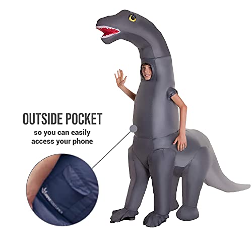Morph Inflatable Dinosaur Costume for Kids, Blow Up Diplodocus Costume, Fun Dress Up for Parties and Events - Image 3
