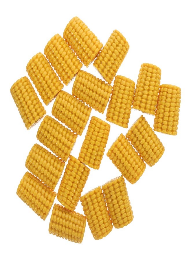 Yardwe Simulated Corn Cob Accessories - 20 Pcs Resin Fake Corn for DIY Phone Cases Crafts Micro Landscape Festival Decorations, Yellow, 1.11 X 0.72 X 0.45 Inch - Image 1