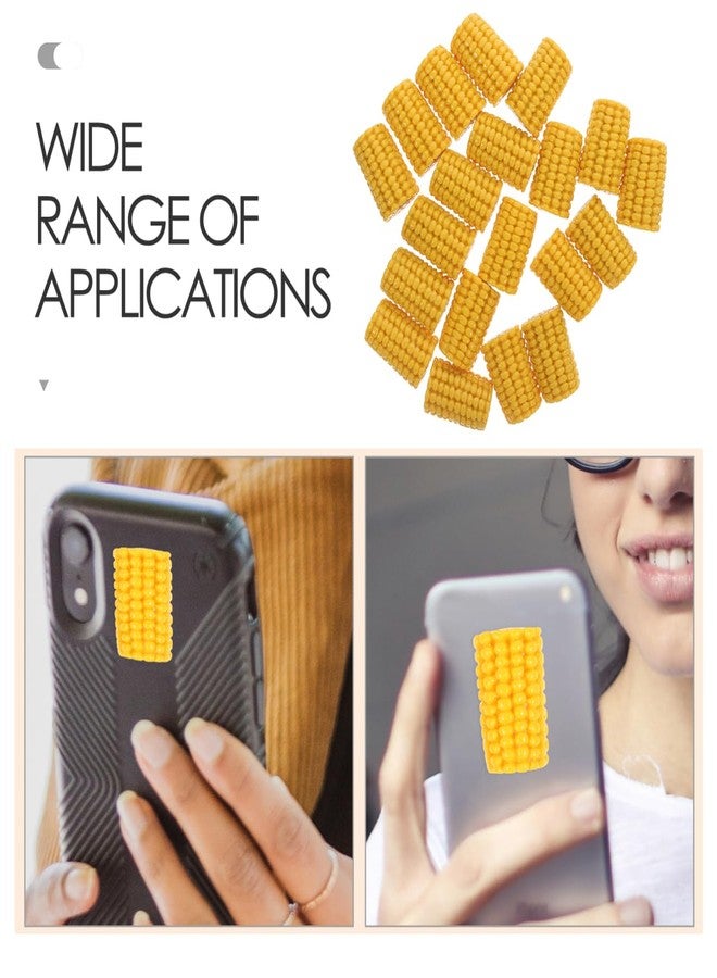 Yardwe Simulated Corn Cob Accessories - 20 Pcs Resin Fake Corn for DIY Phone Cases Crafts Micro Landscape Festival Decorations, Yellow, 1.11 X 0.72 X 0.45 Inch - Image 2
