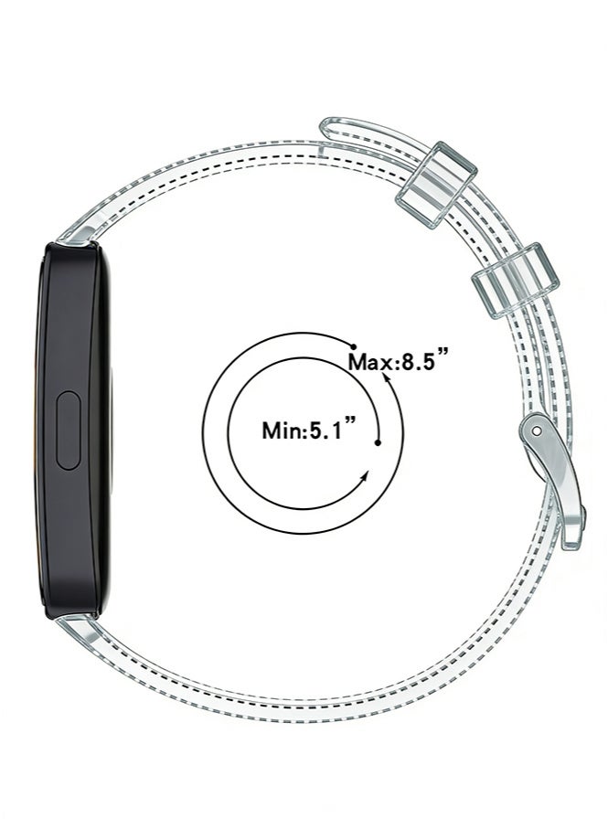 HL-Tech Silicone Strap Suitable for Huawei Band 10/9/8 Watchband Replacement Bracelet (Pink) - Image 5