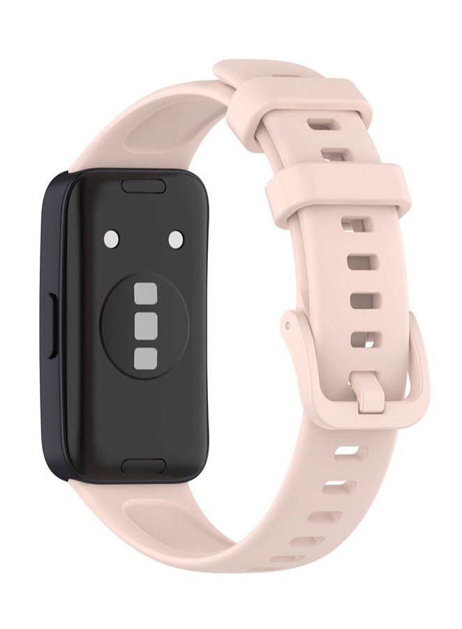 HL-Tech Silicone Strap Suitable for Huawei Band 10/9/8 Watchband Replacement Bracelet (Pink) - Image 2