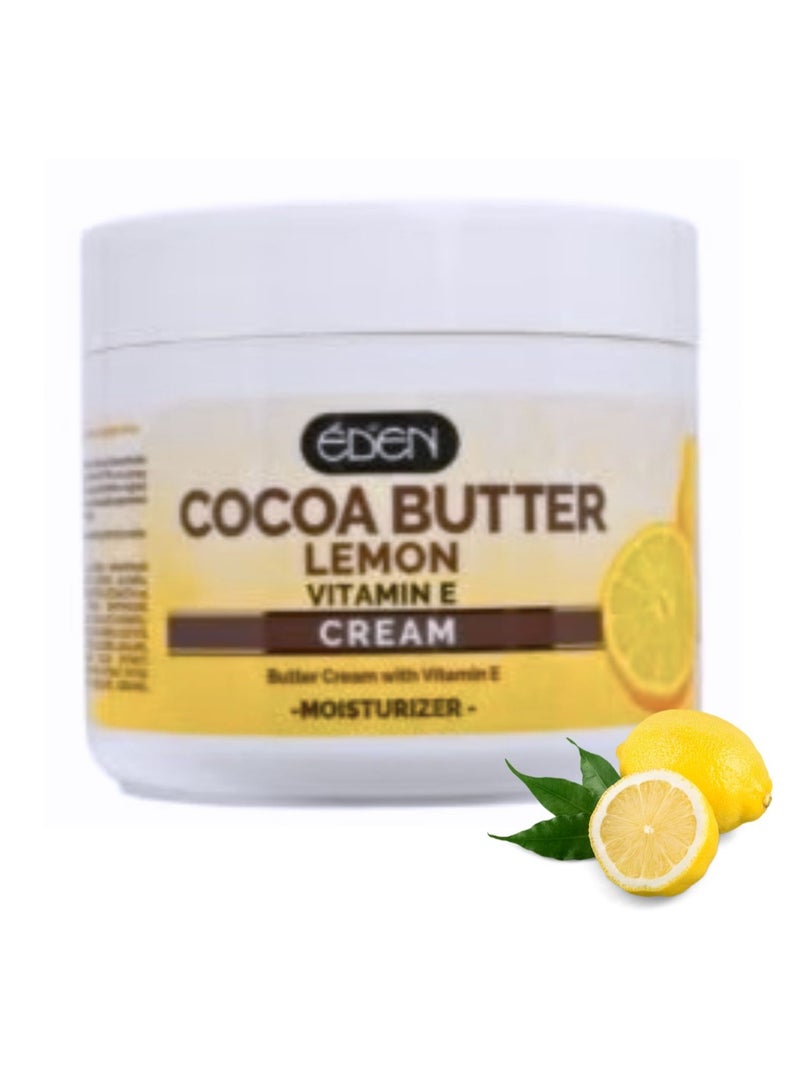 Eden Cocoa Butter Lemon Cream with Vitamin E Moisturizer 500ml