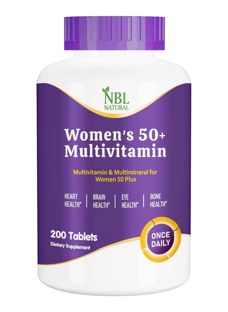NBL Natural NBL Natural Women's Multivitamin for Women 50 Plus ,Supports Memory, 200 Tablets  - Image 1