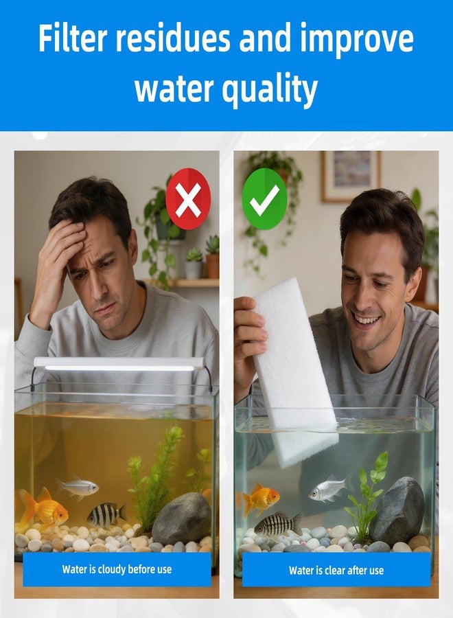 DEELEDM 24 Pcs Aquarium Filter Media Bag, Durable Polyester Reusable Filter Bags in 4 Sizes, Equipped with 1.64 Foot Aquarium Filter Floss Suitable for Aquariums and Fish Tanks - Image 3