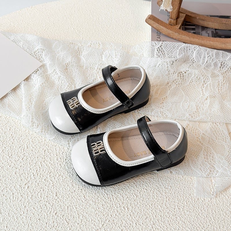 Children''s Shallow-Mouth Princess Shoes 2025 Spring and Autumn Girls'' Small Leather Shoes to Match with Skirts Black Single Shoes for Little Girls - Image 2