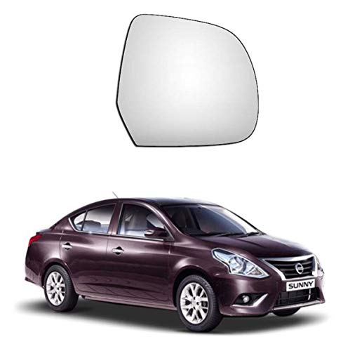 AUTOVEA® Car Rear View Mirror Glass (Right/Driver Side) Compatible with Nissan Sunny (2011-2018) - Image 1