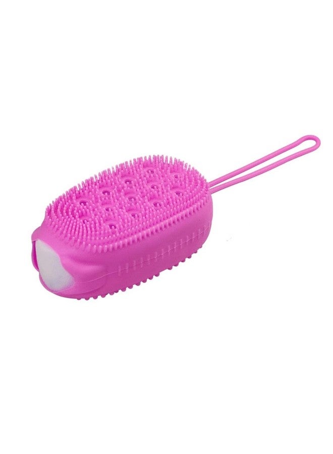 FICTIOUS Silicone Soap Cover & scruber Silicone Shower Brush Body Bath Brush Scrubber with Added soap, Massage Bath Brush, Shower Loofah Brush to Deep Cleaning Skin Multi Color - Image 1
