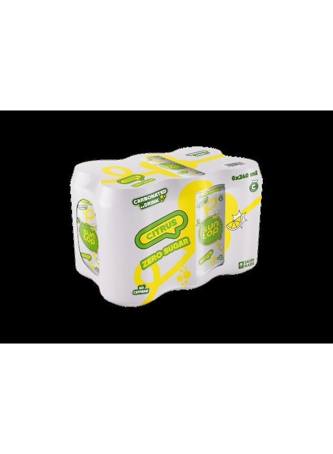 Carbonated Soft drink Citrus Zero pack of 6x240ml