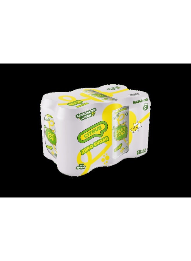 Suntop مشروب غازي بنكهة الحمضيات زيرو عبوة 6x240 مل - Image 1