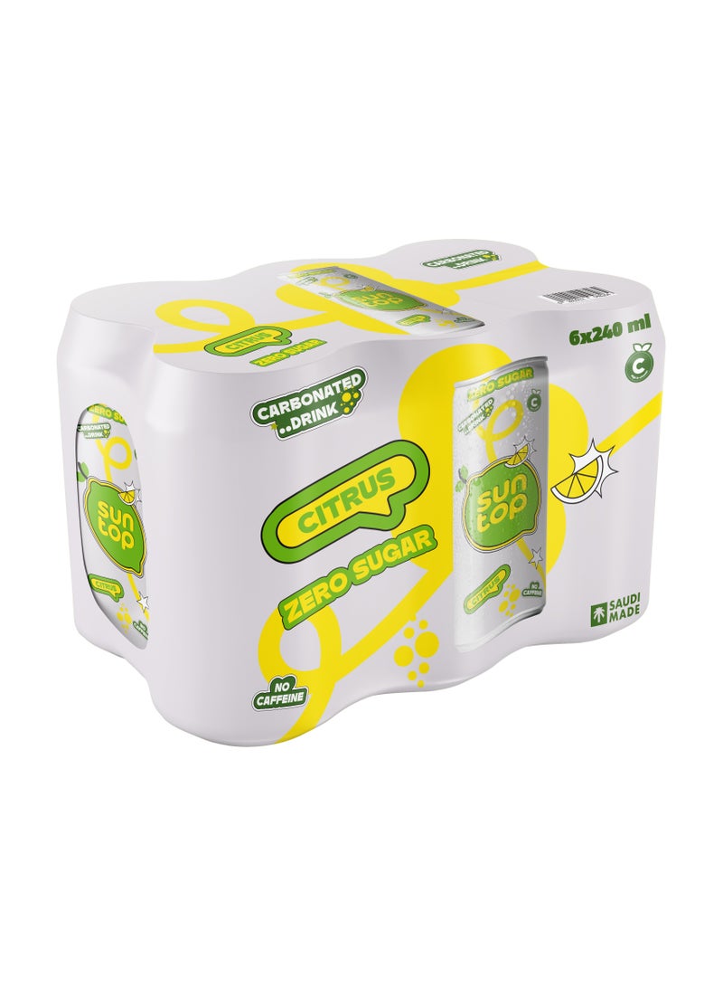 Suntop Citrus Zero Carbonated Soft Drink Cans - Image 1