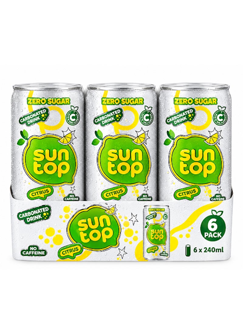 Suntop Citrus Zero Carbonated Soft Drink Cans - Image 1