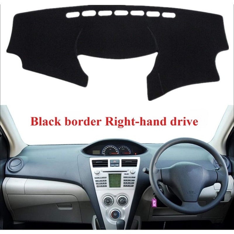 Dashboard Cover For Toyota Vios Car Interior Pad Anti Slip Mat Left Hand Drive Black Seamless Fit Sleek Vehicle Accessory Scratch Resistant Easy Clean Daily Commute - Image 4
