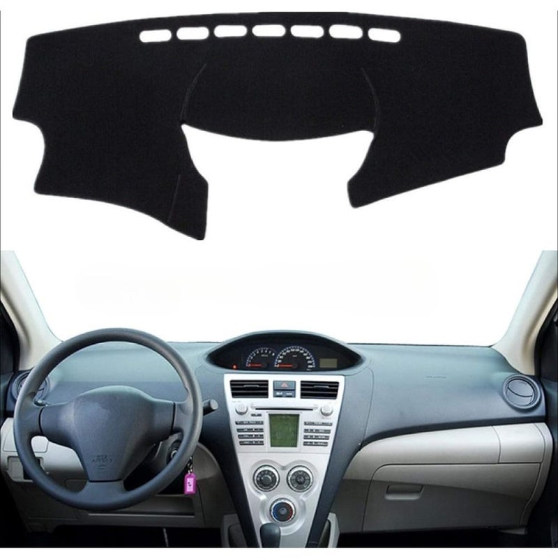 Dashboard Cover For Toyota Vios Car Interior Pad Anti Slip Mat Left Hand Drive Black Seamless Fit Sleek Vehicle Accessory Scratch Resistant Easy Clean Daily Commute - Image 1