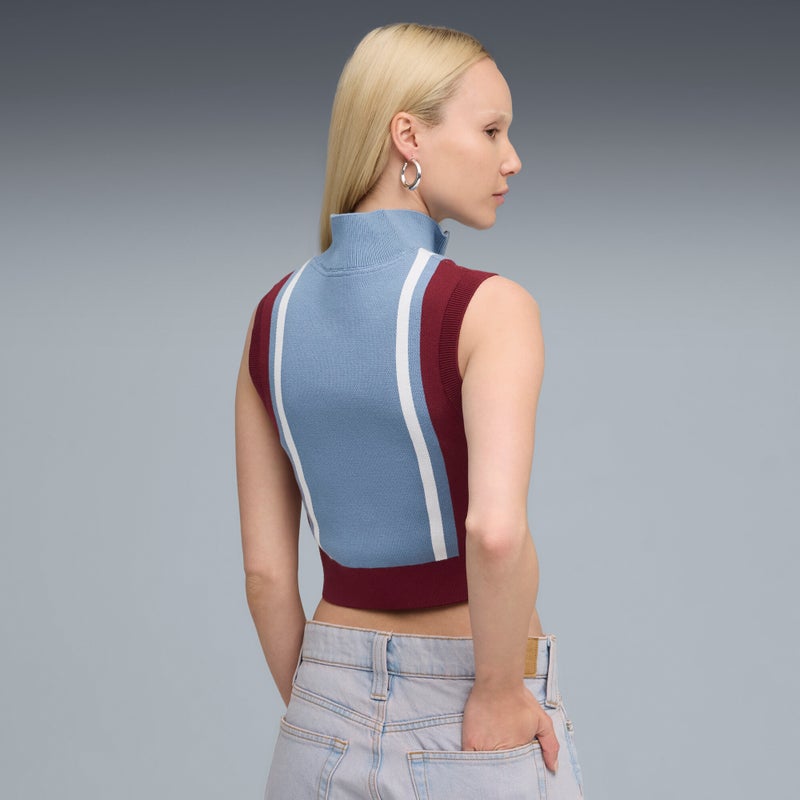 بوما بلوزة بدون أكمام محبوكة بنصف سحاب للنساء من تشكيلة FUTURE.PUMA.ARCHIVE - Image 4