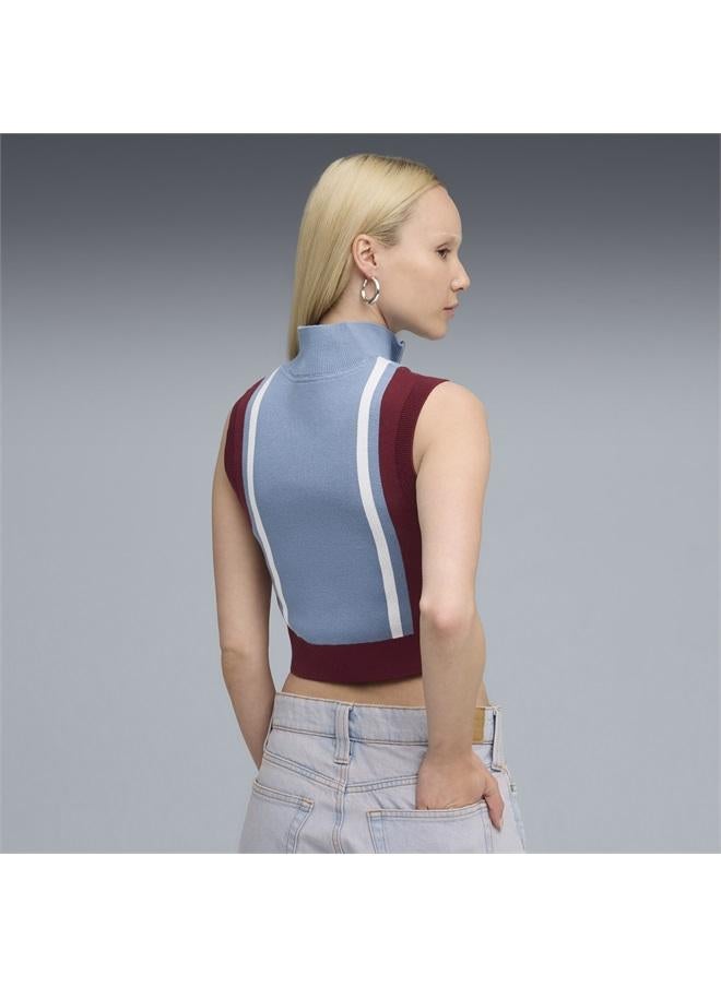 PUMA FUTURE.PUMA.ARCHIVE Half-Zip Knitted Tank Women - Image 4