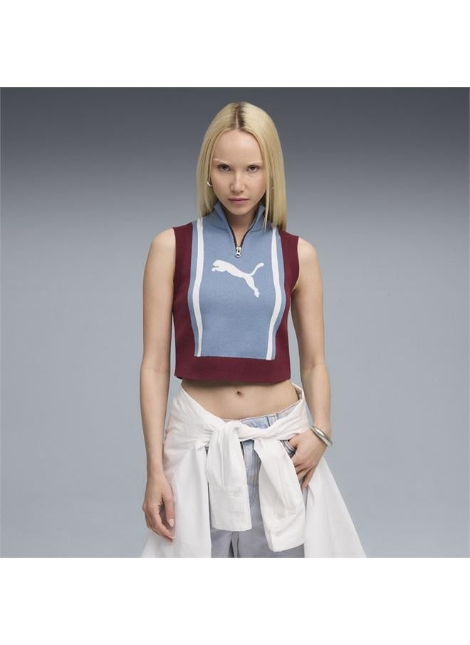 PUMA FUTURE.PUMA.ARCHIVE Half-Zip Knitted Tank Women - Image 1