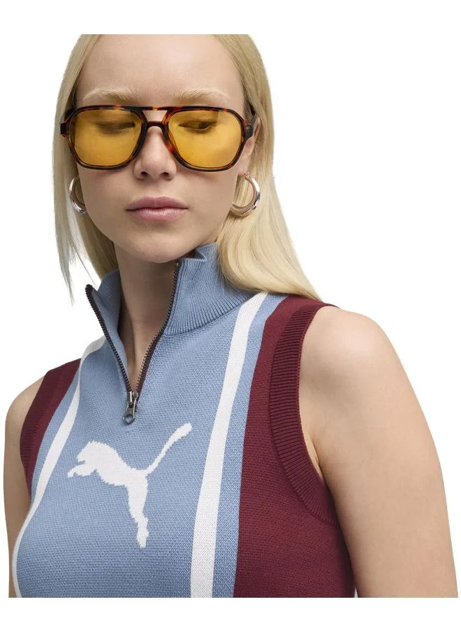 بوما بلوزة بدون أكمام محبوكة بنصف سحاب للنساء من تشكيلة FUTURE.PUMA.ARCHIVE