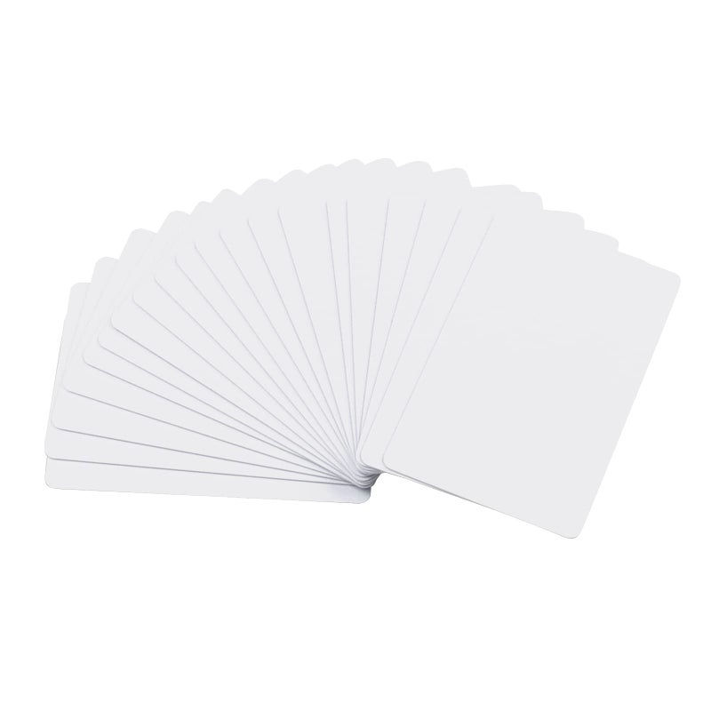CAETOUNG 20 Pack Premium Blank PVC Cards, CAETOUNG CR80 30 Mil Graphic Quality White Plastic Cards for Photo ID Badge Printers - Image 1