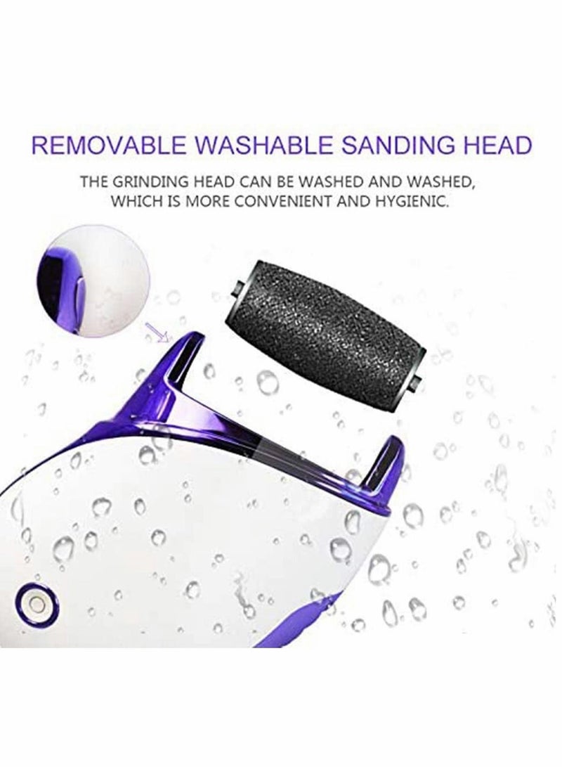 Y&D Electronic Foot File Rechargeable Callus Remover, Portable Pedicure Hard Skin Removal, Shaver for Dead Rough Dry with 3 Roller Heads and 2 Speeds  - Image 3