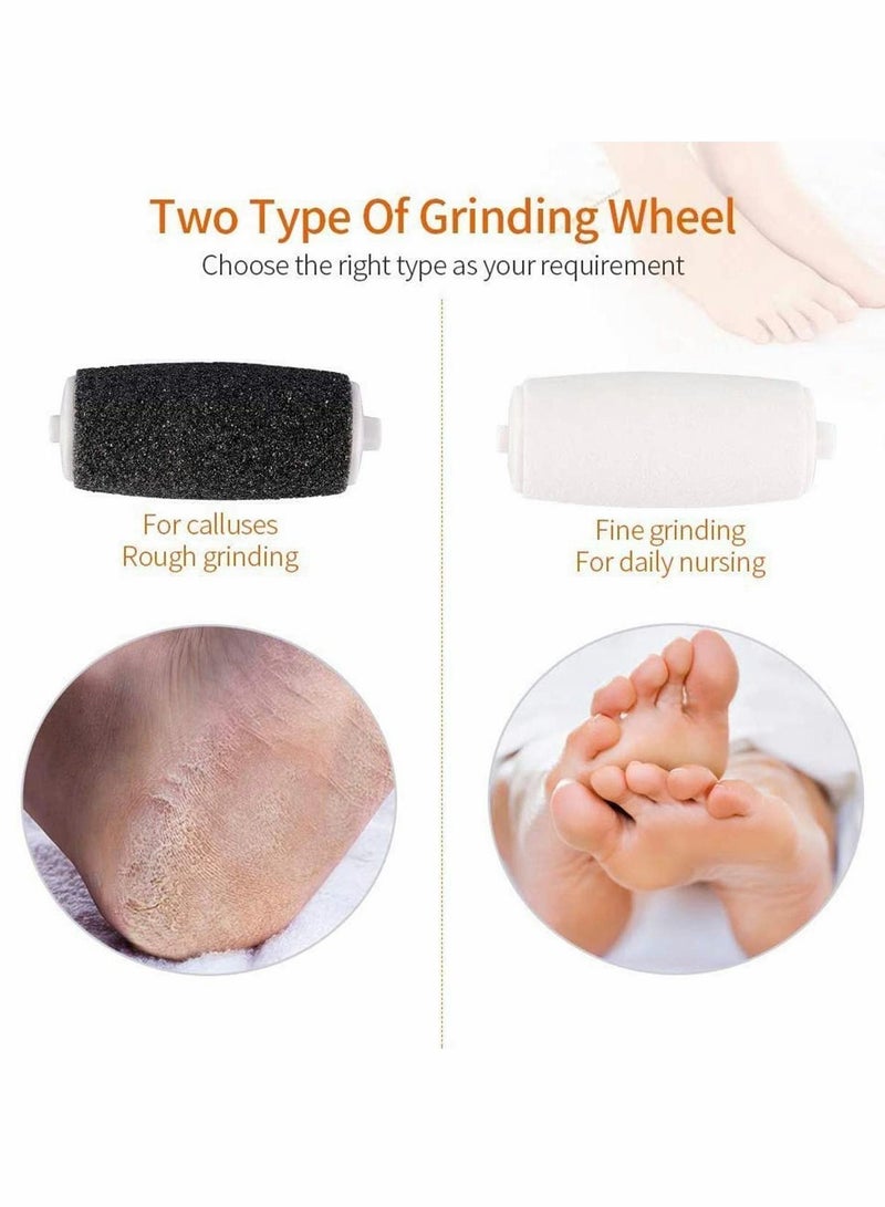 Y&D Electronic Foot File Rechargeable Callus Remover, Portable Pedicure Hard Skin Removal, Shaver for Dead Rough Dry with 3 Roller Heads and 2 Speeds  - Image 5