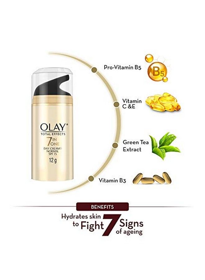 Olay كريم النهار توتال إيفيكتس ميني; مع فيتامين B5 نياسيناميد شاي أخضر SPF 15; مناسب للبشرة العادية والجافة والدهنية والمختلطة; 12 جرام - Image 5