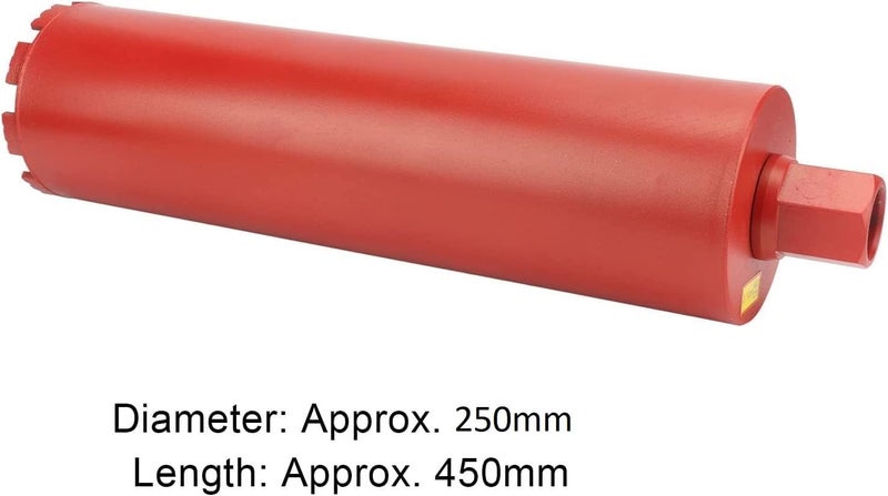 AQ AQSON بت الحفر الماسي AQSON - طول 450 مم، قطر 250 مم للخرسانة، البلاط، الحجر، الطوب، والرخام - Image 5