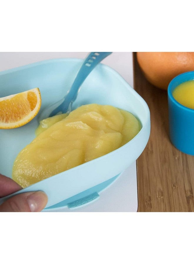 بيابا بيبا - طبق شفط رضاعة من السيليكون - للأطفال والرضع - فطام الأطفال - أساسيات وقت الوجبات - أزرق فاتح - Image 2