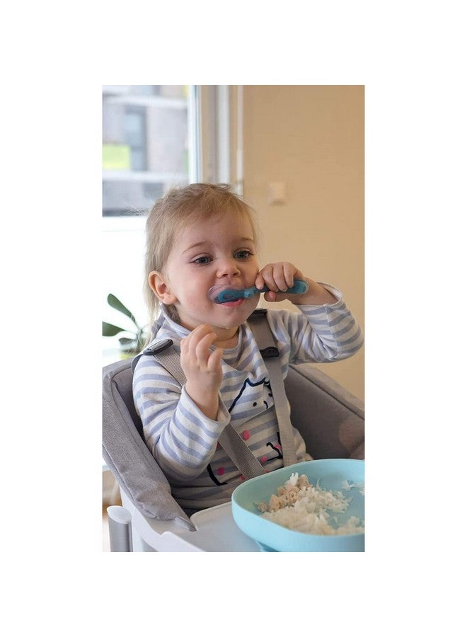 بيابا بيبا - طبق شفط رضاعة من السيليكون - للأطفال والرضع - فطام الأطفال - أساسيات وقت الوجبات - أزرق فاتح - Image 3