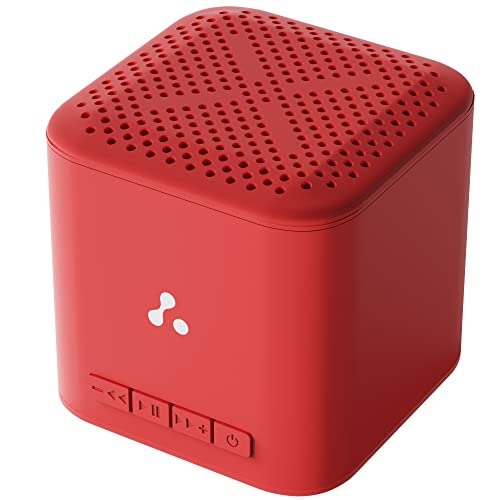 Ambrane 5W Wireless Bluetooth Mini Speaker with 12Hrs Playtime, Immersive Sound, 40mm Driver, Bluetooth V5.1 Strong Connectivity, Portable Design, Integrated Music & Call Control (Cube +, Red) - Image 1