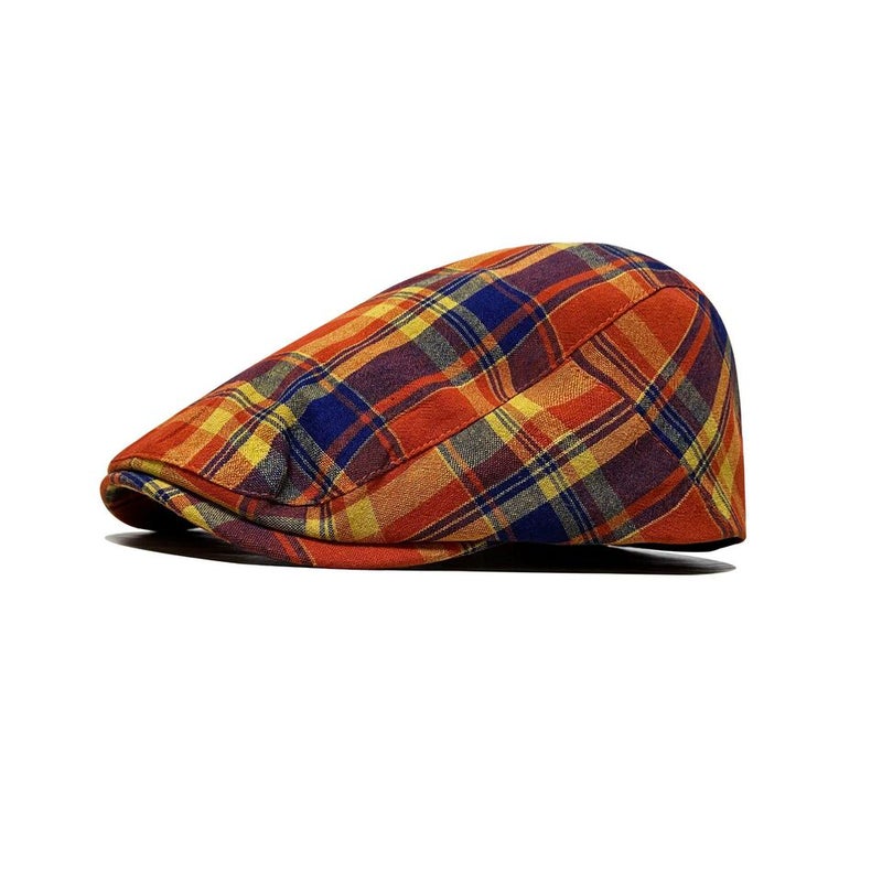 Plaid Beret  Newsboy Cap Sun Protection  Blend - Image 3