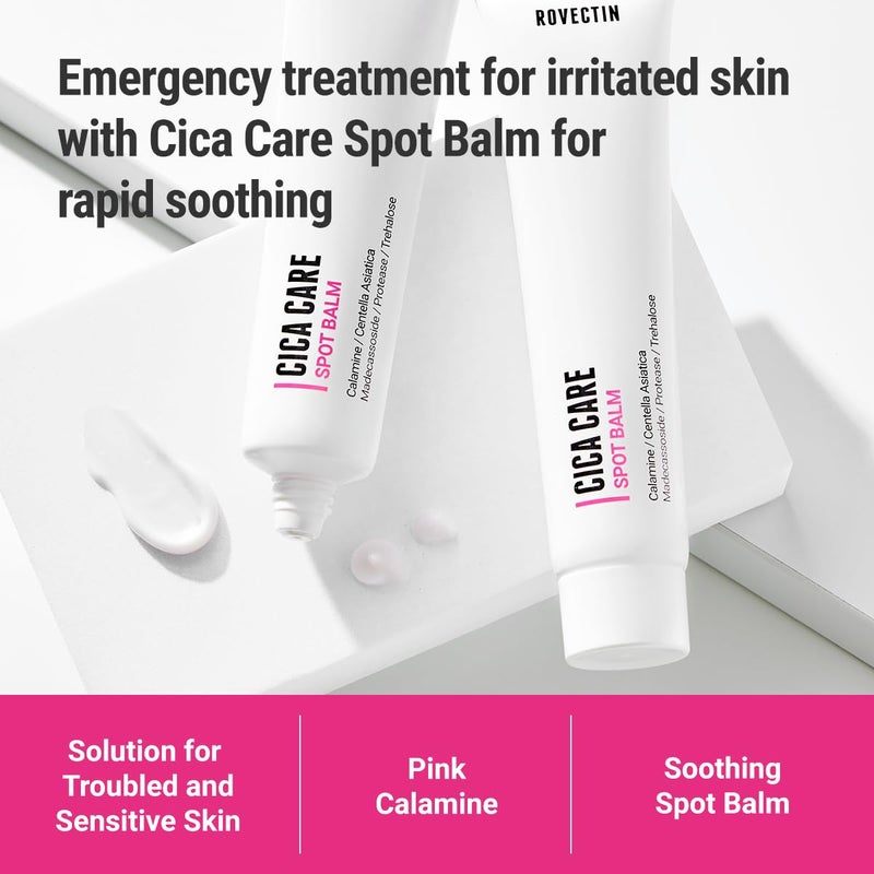 ROVECTIN Cica Care Face Balm - Immediate Redness Relief Face Moisturizer for Acne Prone, Sensitive Skin | Spots, Scar Reducing with Calamine and Madecassoside | Vegan, Korean Skincare(1.4 fl oz) - Image 2
