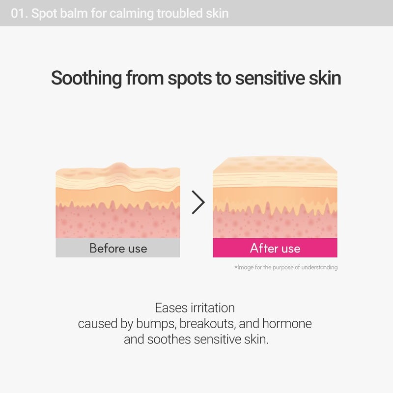 ROVECTIN Cica Care Face Balm - Immediate Redness Relief Face Moisturizer for Acne Prone, Sensitive Skin | Spots, Scar Reducing with Calamine and Madecassoside | Vegan, Korean Skincare(1.4 fl oz) - Image 5