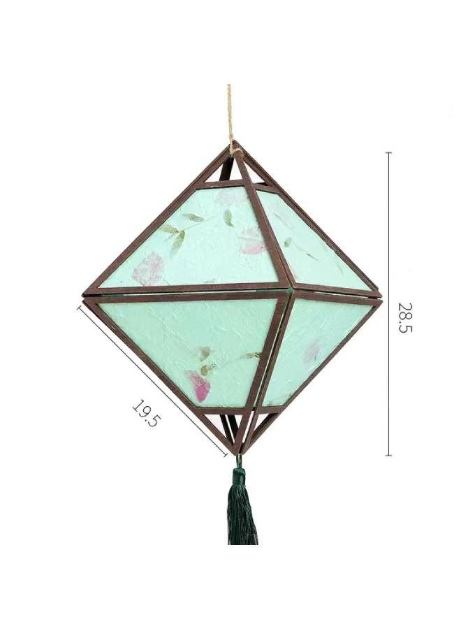 fashionhome Rhombus Portable Lantern with Tassel Light Lamp for Diwali Spring Festival Home Decoration - Image 2