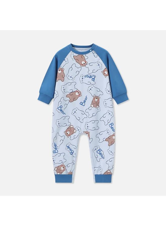 TINSINO Qiansinia Children's Jumpsuit Uni Kids Pajamas Toddler Homewear Colorblock Jumpsuit - Image 2