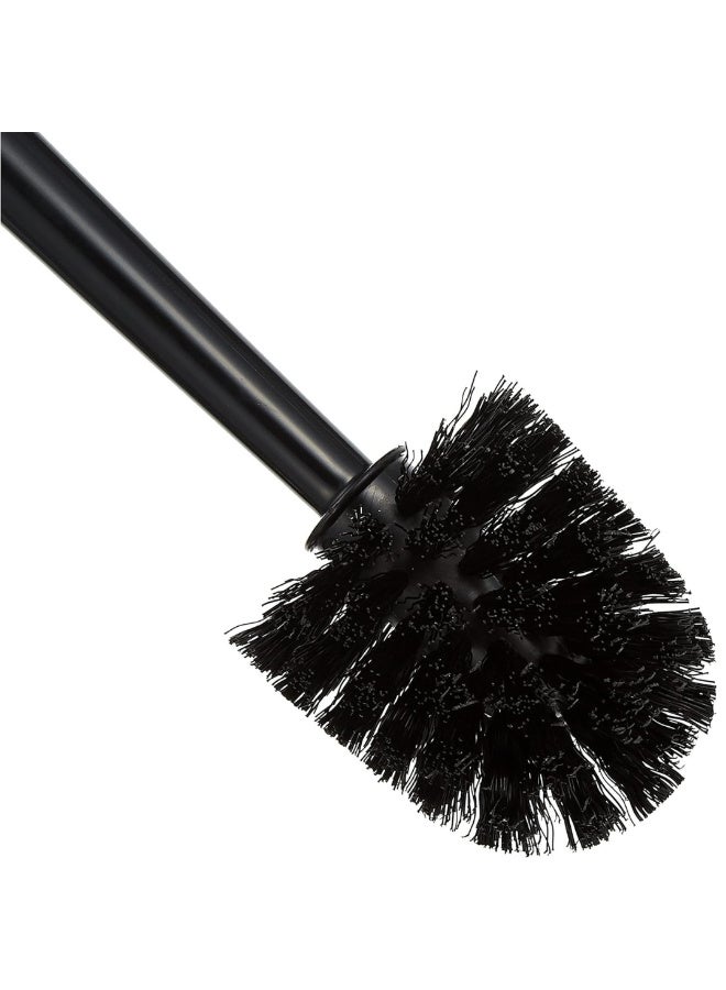 Toilet Brush with Holder, Black Durable Bathroom Cleaning Brush Set with Hygienic Stand for Toilet Cleaning - Image 3