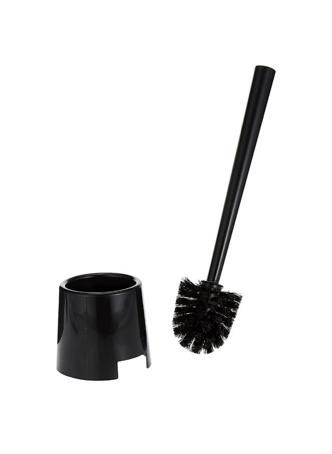 Toilet Brush with Holder, Black Durable Bathroom Cleaning Brush Set with Hygienic Stand for Toilet Cleaning - Image 4