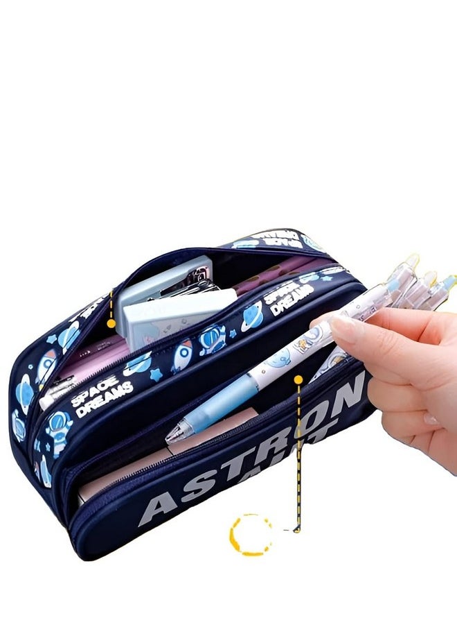 Happy Kids Happy Kids Large Capacity Pencil Pouch (Astronaut) (Blue)  - Image 4
