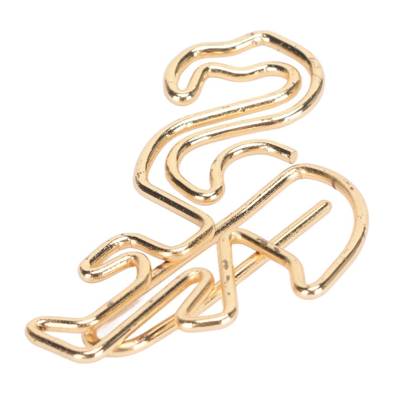 Rose Gold Flamingo Paper Clips 100pcs Cute Animal Shape Metal Clips For File Classification - Image 5