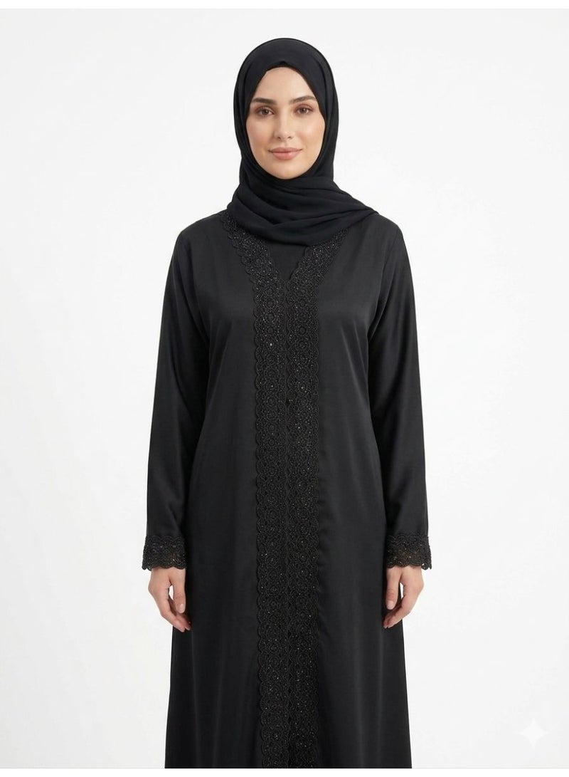 ABAYA EMIRATI BLACK QUALITY ABAYA - Image 2