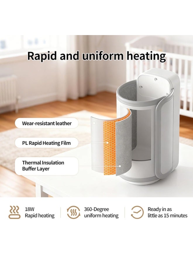 Portable Baby Bottle Warmer, Breast Milk Warmer, Rapid Warming with 6000mAh Battery-Powered Temperature Display, Waterless Milk Warming for Comfortable Baby Feeding On The Go - Image 5