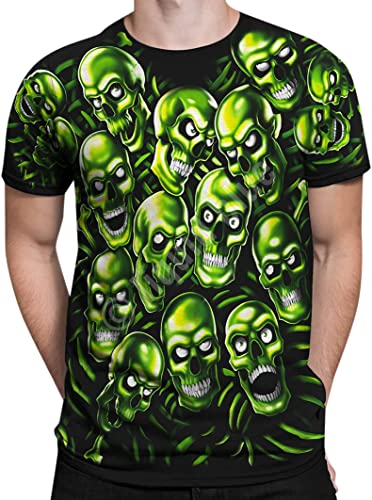 Liquid Blue unisex adult Skull Pile T-shirt T Shirt, Black, X-Large US - Image 1