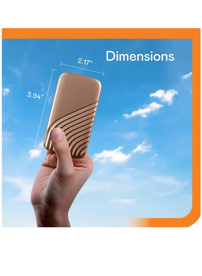 My Passport SSD - Portable SSD, up to 1050MB/s Read and 1000MB/s Write Speeds, USB 3.2 Gen 2 - 4TB - Image 2