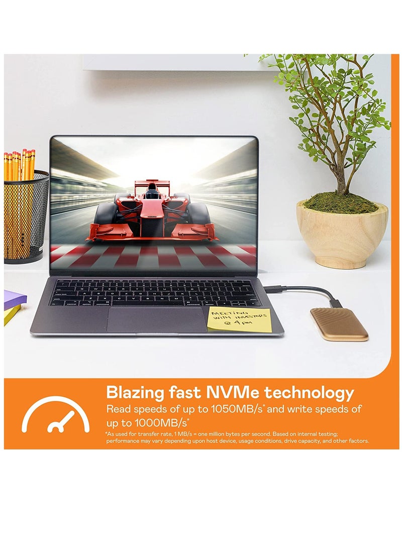 My Passport SSD - Portable SSD, up to 1050MB/s Read and 1000MB/s Write Speeds, USB 3.2 Gen 2 - 4TB - Image 3