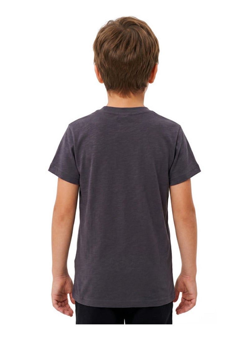Andora "NYC" Printed Slip On Boys T-Shirt - Dark Grey - Image 3