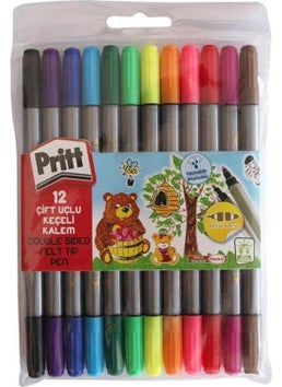 Pritt Double Ended Felt Tip Pen 12 Colors 