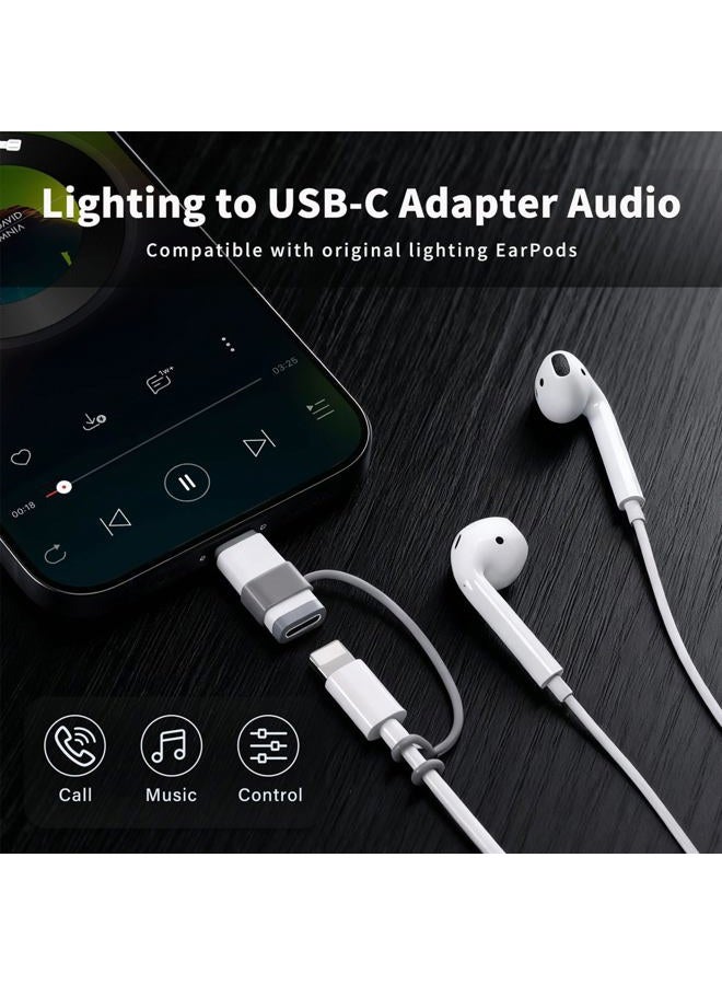 NICE BUDDY Type-C to Lightning Headphone Adapter for iPhone 15/iPad Pro/Air | Audio + Mic Support for Official & Lightning Earphones | No Charging/Data - Image 2