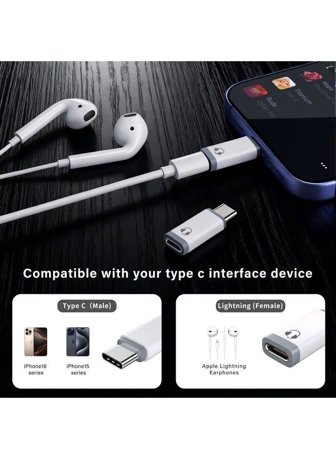 NICE BUDDY Type-C to Lightning Headphone Adapter for iPhone 15/iPad Pro/Air | Audio + Mic Support for Official & Lightning Earphones | No Charging/Data - Image 3