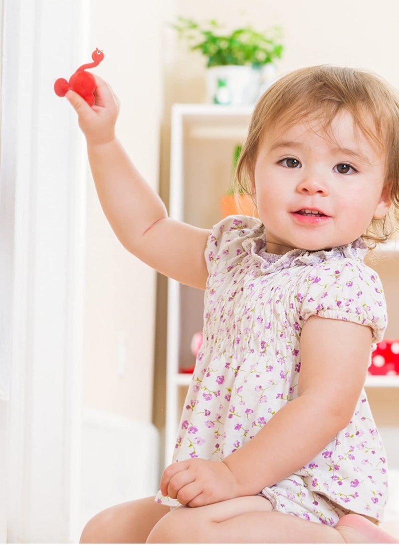 SYOSI Suction Cup Toys, 9 Piece Soft Silicone Building Blocks Suction Cup Toys Pressure Play Set, Animal Shaped Suction Cup Toys Multicolor Pressure Release Parent-Child Interactive Games, Kids Room - Image 5