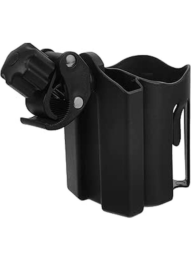 Detachable Wheelchair Cup Holder And Bottle Rack With Phone Stand Black - Image 1